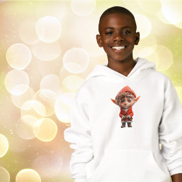 Camiseta Hoodie do Little Elf Boy preocupado