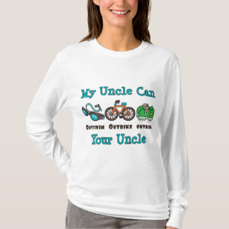 Camiseta Hoodie do tio Outswim Outbike Outrun Triathlon