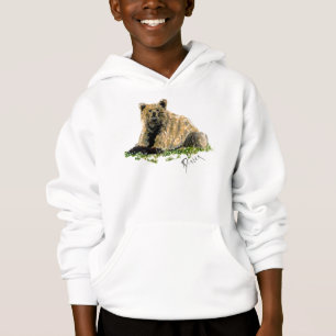 Camiseta Hoodie do urso de urso dos miúdos