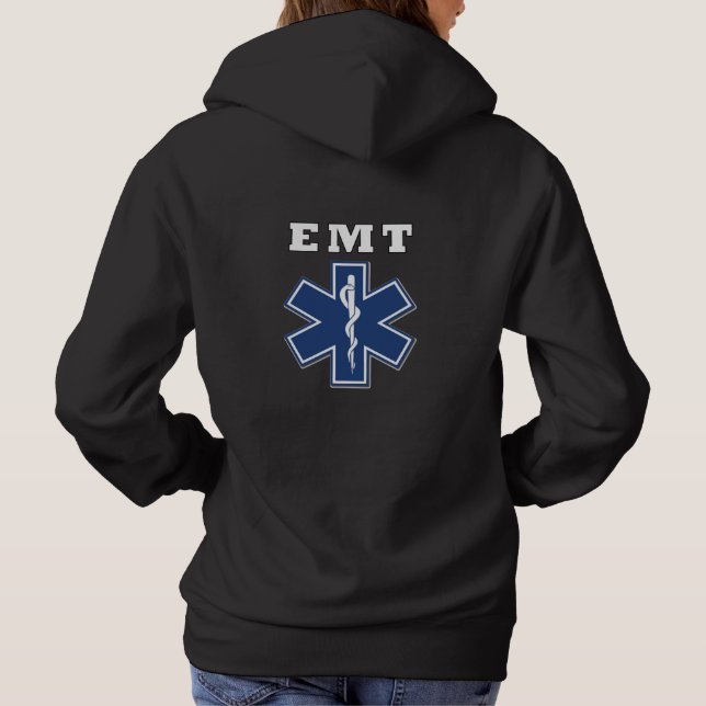Camiseta Hoodie EMT Star of Life (Verso)