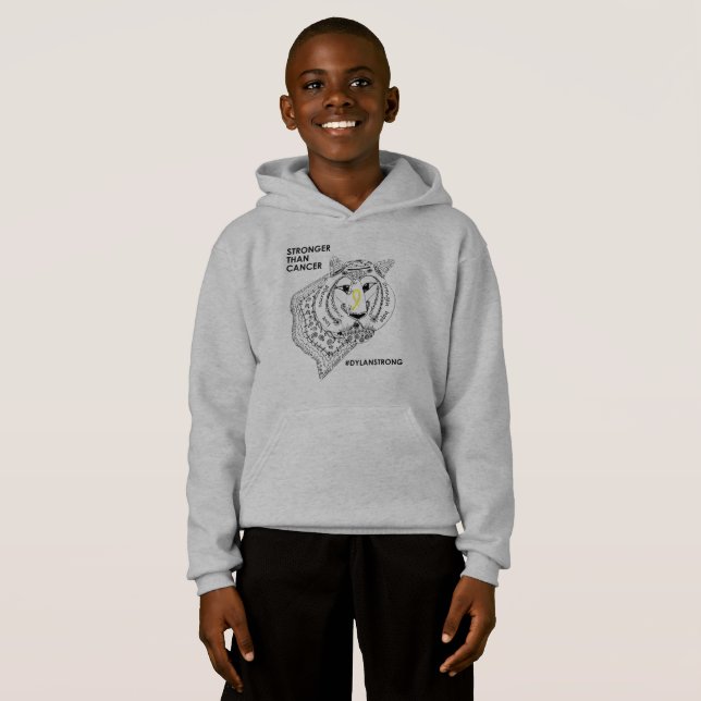 Camiseta Hoodie forte dos miúdos de Dylan (Frente Completa)