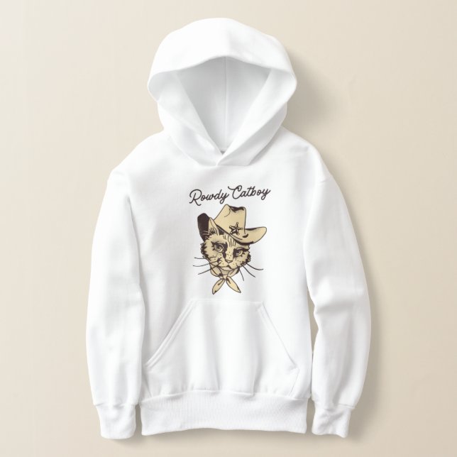Camiseta Hoodie Gato de Crianças (Postura )
