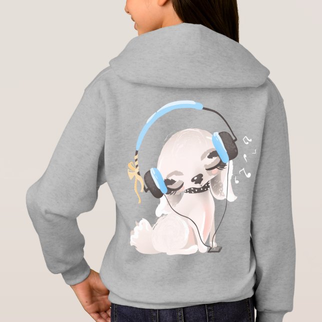 Camiseta Hoodie Girls'Hanes (Verso)