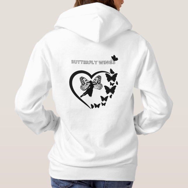 Camiseta Hoodie Gráfico da Liberdade do Coração e das Aves (Verso)