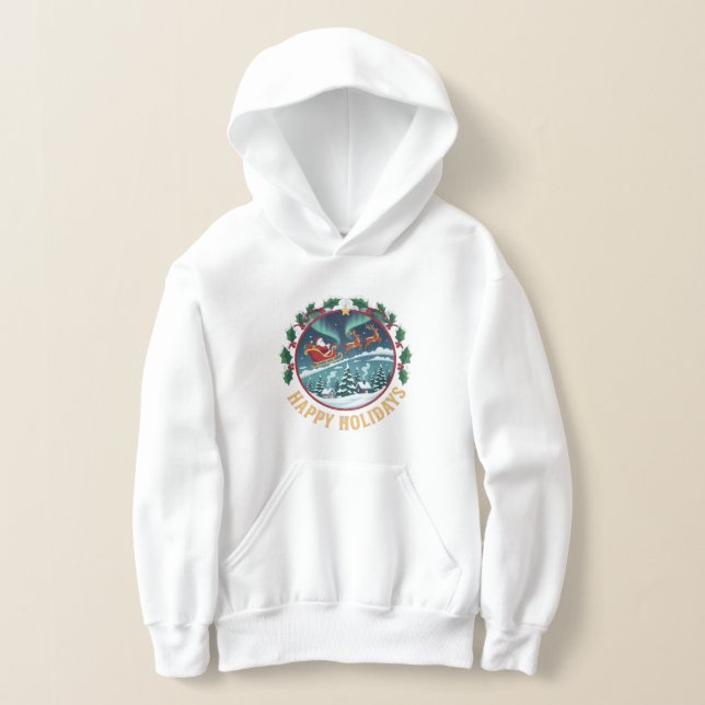 Camiseta hoodie Happy Holidays (Postura )