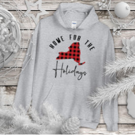 Camiseta Hoodie Home State da Xadrez de Buffalo de New York