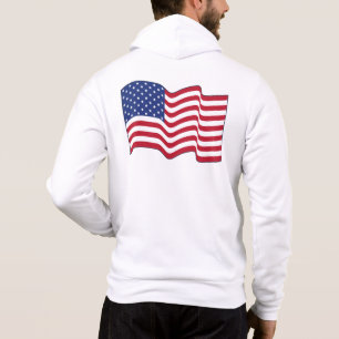 Camiseta Hoodie, Jaqueta de Sinalizador Americano Clássico