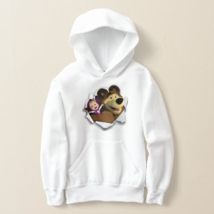 Camiseta Hoodie Masha e o Urso da Menina