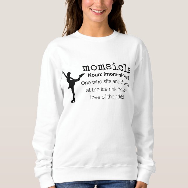Camiseta Hoodie "Momsicle" - Presente de Patinação na Figur (Frente)