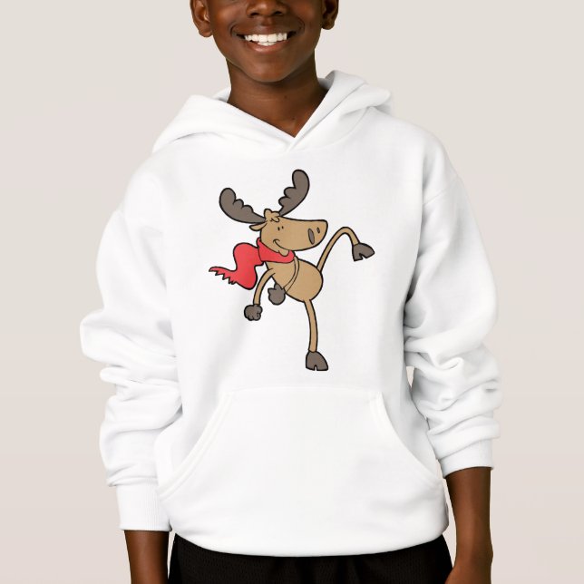 Camiseta Hoodie Moose de inverno (Frente)