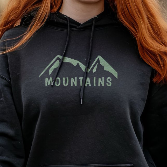 Camiseta Hoodie Mulher Verde (Green Mountains Woman Hoodie)