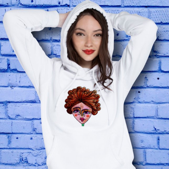 Camiseta Hoodie (Mulher Whimsical 01) (Criador carregado)