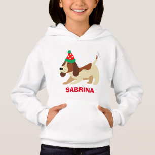 Camiseta Hoodie Natal, Hoodie Cachorro, Sweet Xmas Bonito