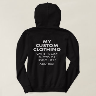 Camiseta HOODIE NEGRO DAS MULHERES Personalizadas