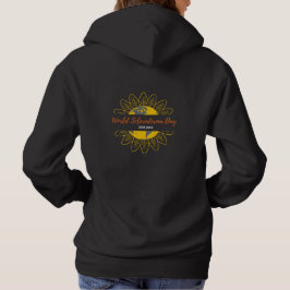 Camiseta Hoodie Negro feminino - Dia Mundial da Escleroderm