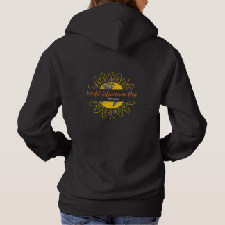 Camiseta Hoodie Negro feminino - Dia Mundial da Escleroderm