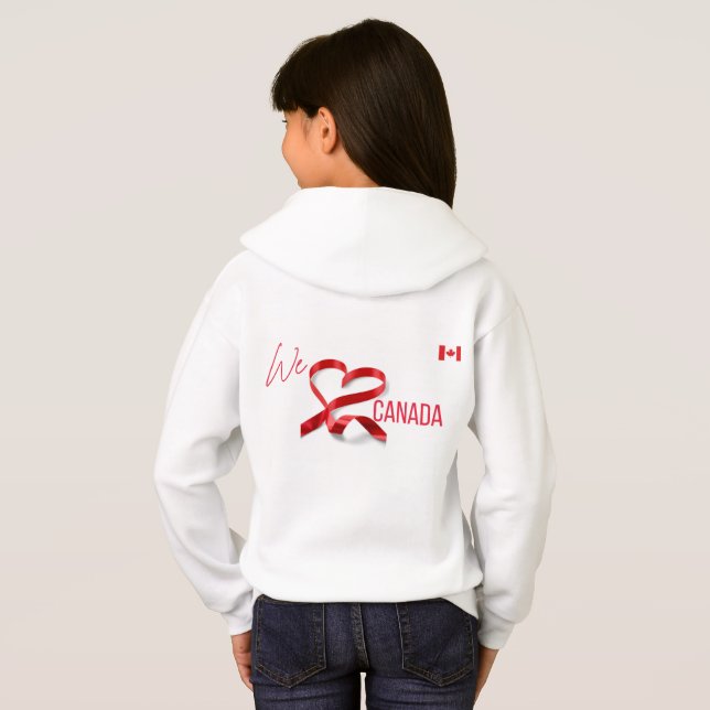 Camiseta Hoodie - Nós Amamos o Canadá (Parte Traseira Completa)