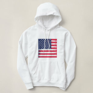 Camiseta Hoodie Patriótico das Mulheres
