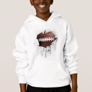 Camiseta Hoodie rasgado do futebol