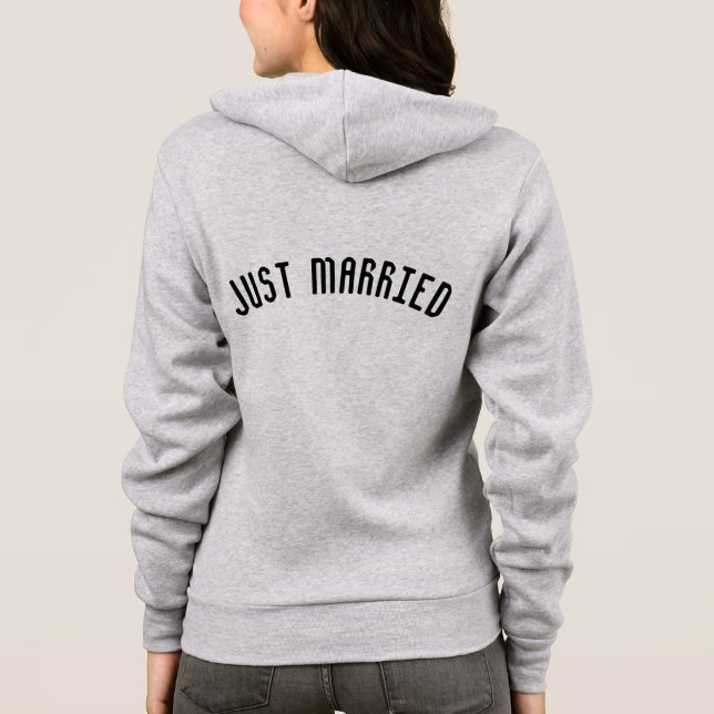 Camiseta Hoodie Recem casados feminino (Verso)