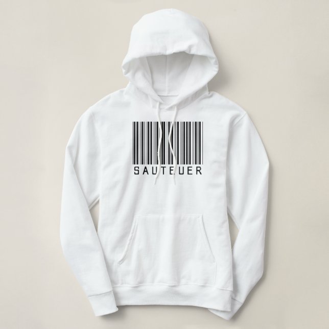 Camiseta Hoodie "SAUTEUER" Barcode schwarz  (Frente do Design)