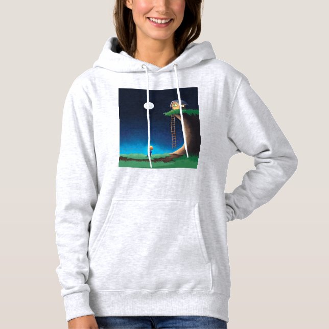 Camiseta Hoodie Sky da Noite da Lua (Frente)