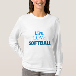 Camiseta HOODIE vivo do softball do amor