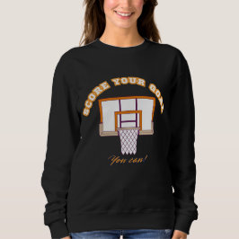 Camiseta Hoodie with a motivational basketball slogan 