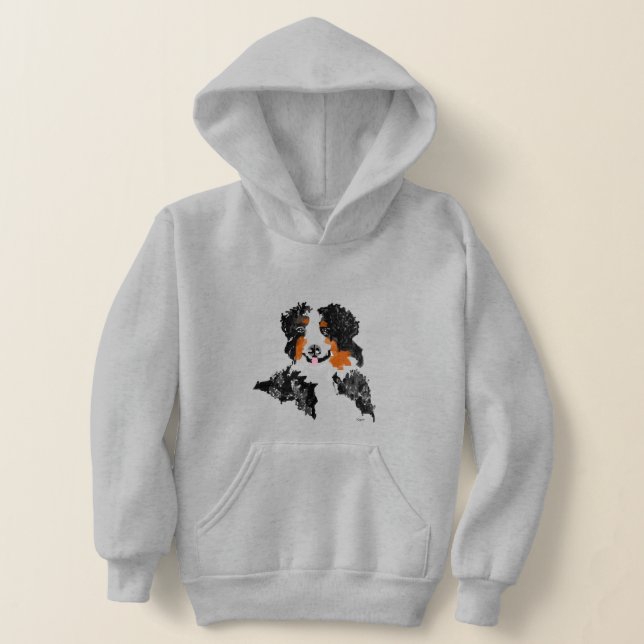 Camiseta Hoodies: Cachorro da Montanha Bernese (Postura )