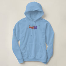 Hoody sweatshirt with Flying Joanna