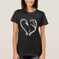 Hook Antler Heart Love Pescar Peixes Caçadores Vea