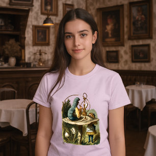 Camiseta Hookah Caterillar De Alice No País Das Maravilhas