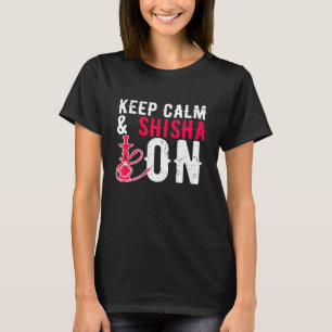 Camiseta Hookah Keep Calm Shisha No Cachimbo De Água Fumand
