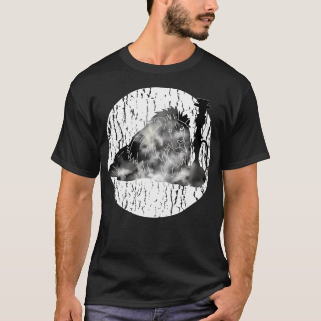 Camiseta Hookah Lion em árabe (Frente)