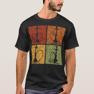Camiseta hookah Shisha bar retro shisha fumando galo de ág