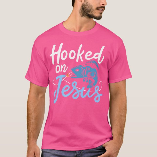Camiseta Hooked On Jesus Bass Fishing (Frente)