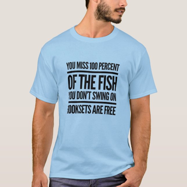 Camiseta Hooksets São Pesca De Bass Gratuita (Frente)