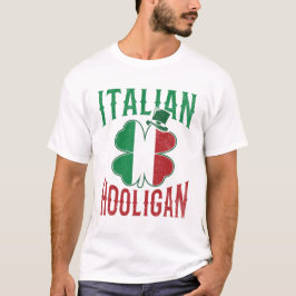 Camiseta Hooligan Itália Bandeira Shamrock St Patricks