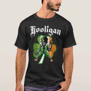 Camiseta Hooligan Leprechaun Shamrock Dia de São Patrício i