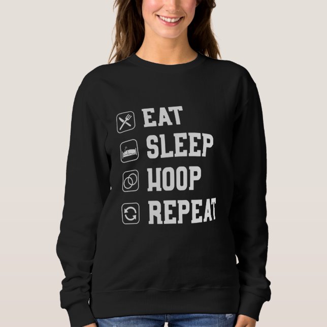 Camiseta Hoop Coma Sono Repetir Hooping Dancer Hula Hoo (Frente)