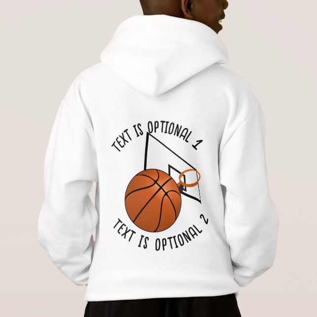 Camiseta Hoop de basquete no basquete (Verso)