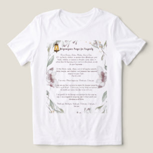 Camiseta Ho'oponopono Prayer para a Prosperidade