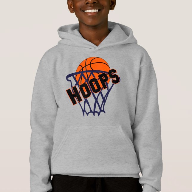 Camiseta Hoops Basball e Net Boys Hoodie (Frente)