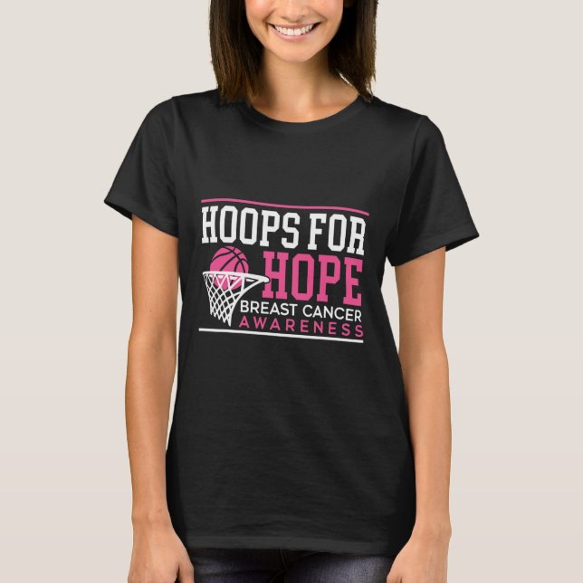 Camiseta Hoops Para Jogador De Basquete Esperançoso Cancer  (Frente)