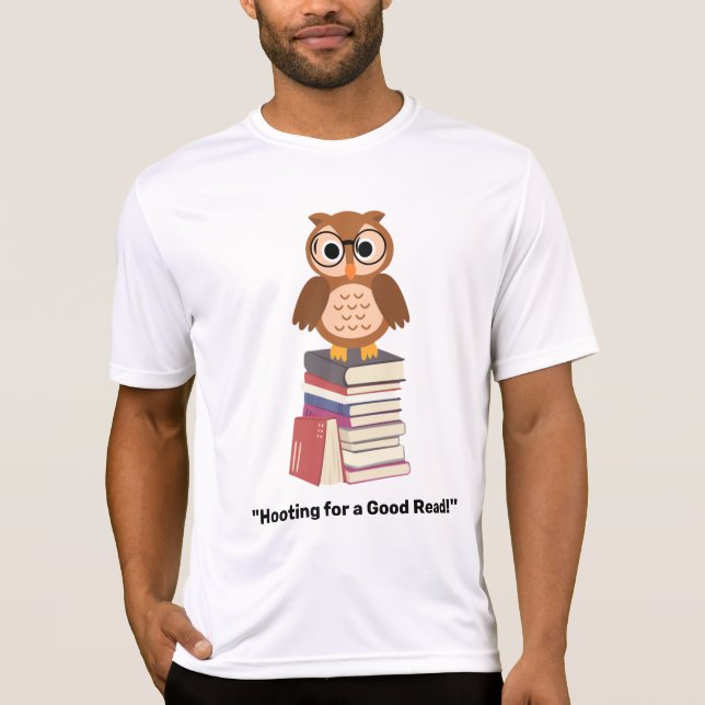 Camiseta "Hoot for a Good Read!" Amante de livros (Frente)