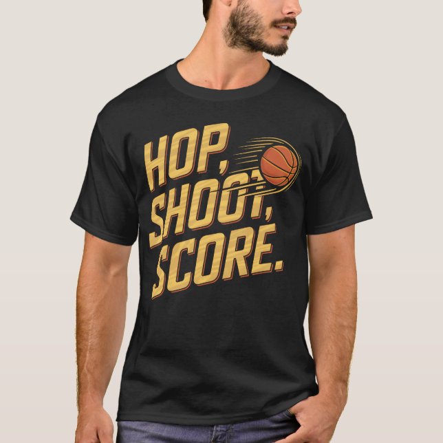Camiseta Hop Shoot Score Basketball Sports Lovers family (Frente)