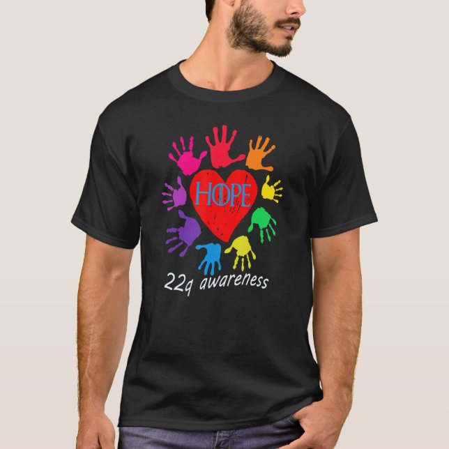 Camiseta HOPE 22q awareness , diGeorge syndrome ,funny desi (Frente)