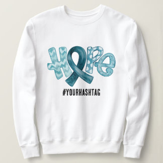 Camiseta Hope Awareness Ribbon Personalized Hashtag