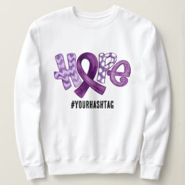 Camiseta Hope Awareness Ribbon Personalized Hashtag
