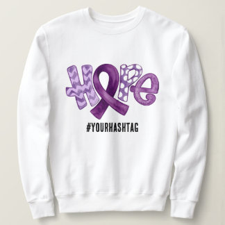 Camiseta Hope Awareness Ribbon Personalized Hashtag